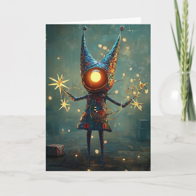 *~* 30 Cosmic Eyes Christmas Shine Love AP97   Thank You Card (Front)