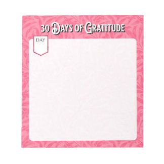 30 Days of Gratitude Notepad