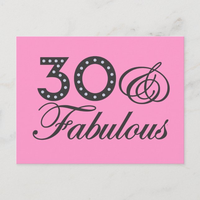 30 & Fabulous Gift Postcard (Front)