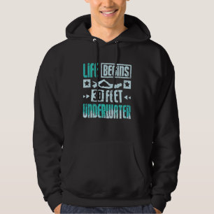 30 Feet Underwater Freitauchen Hoodie