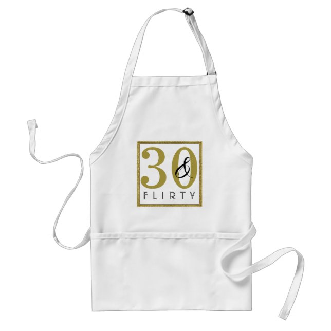 30 & Flirty Elegant 30th Birthday Standard Apron (Front)