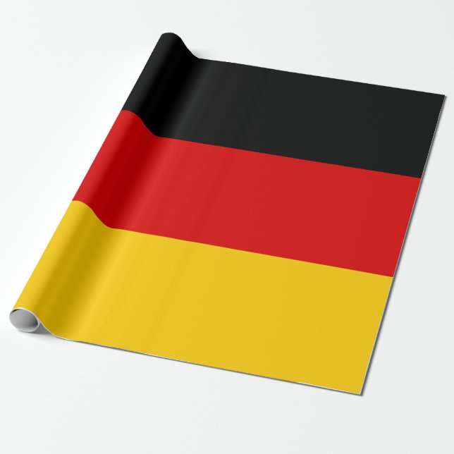 30" German Flag Colours Crafts and Decorating Wrapping Paper (Unrolled)