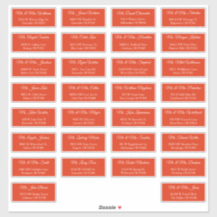 30 Individual Wedding Guest Address Labels