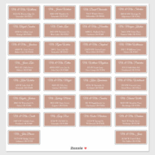 30 Individual Wedding Guest Address Labels
