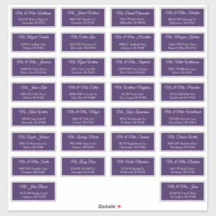 30 Individual Wedding Guest Address Labels