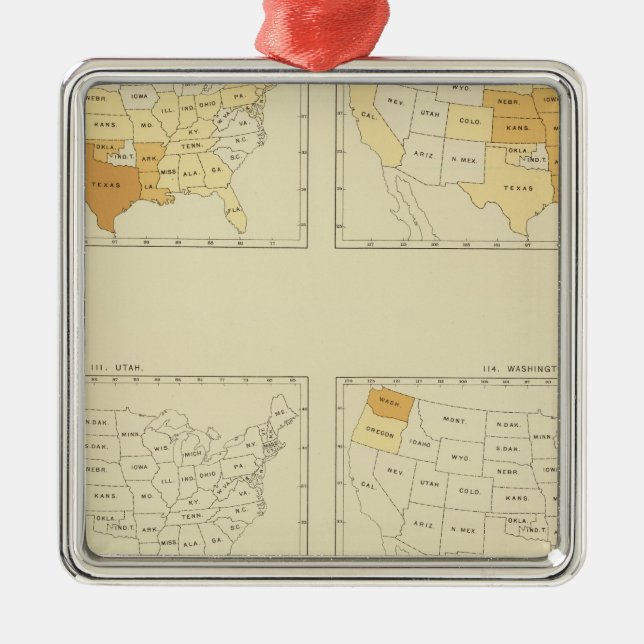 30 Interstate migration 1890 TXWV Metal Tree Decoration (Front)