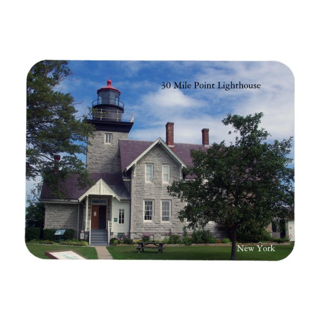 30 Mile Point Lighthouse rectangle magnet (Horizontal)