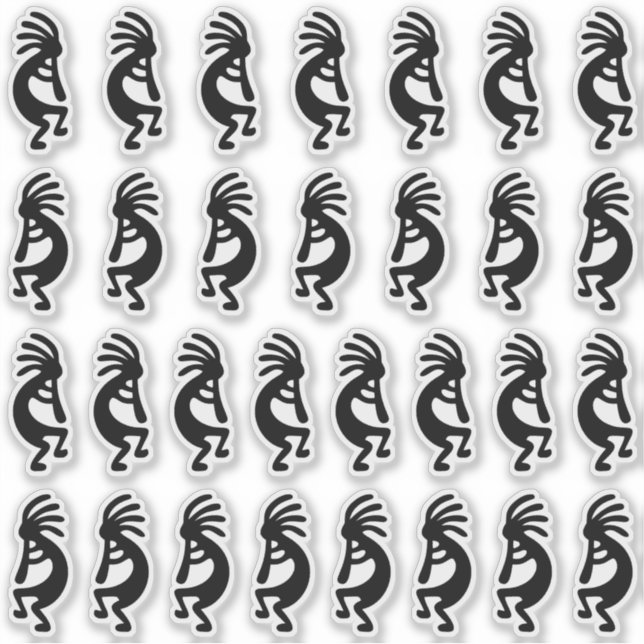 30 Modern Black Kokopelli Shapes (Front)
