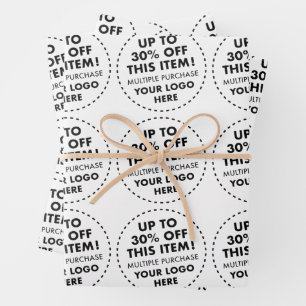 30% OFF Bulk Buy Discount Custom CENTERED TILING Wrapping Paper Sheet