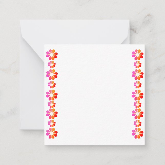 30 Orange Red Flower Card (Front)