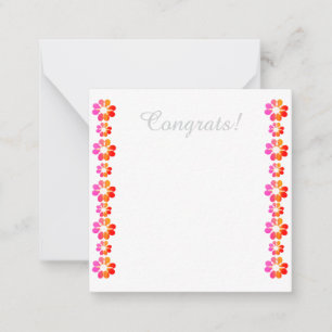 30 Orange Red Flower Card