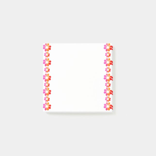30 Orange Red Flower Post-it Notes (Front)