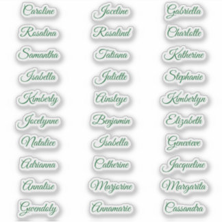 30 Personalised Party Favour Name for Gifts green