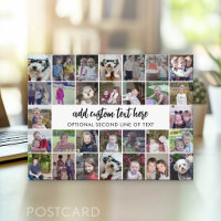 30 Photo Collage Grid - 2 Text boxes - black white