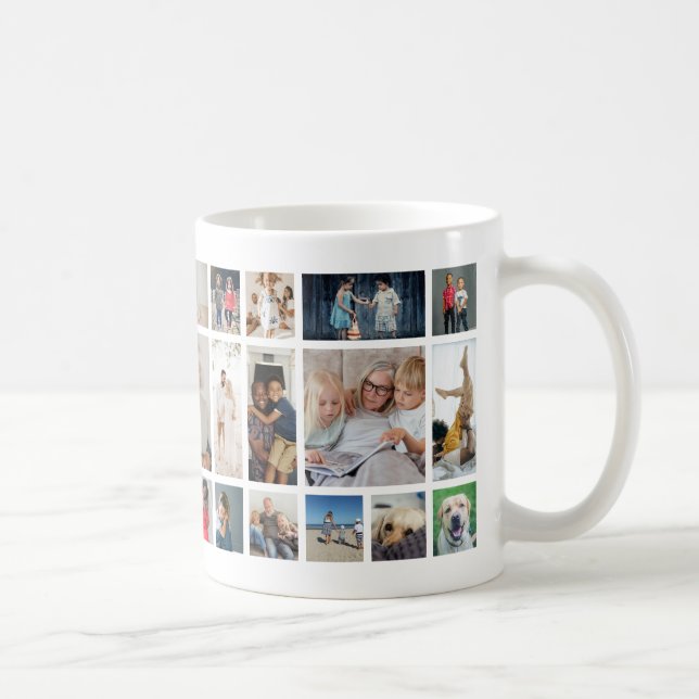 30 Photo collage template personalised Coffee Mug (Right)