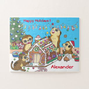 30 Pieces Personalise Meerkats jigsaw puzzle