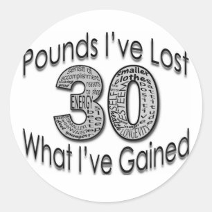 30 Pounds Lost Sticker