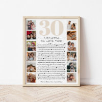 30 Reasons We Love You Birthday Keepsake Gift