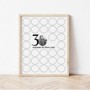 30 Reasons We Love You Birthday Memories Poster