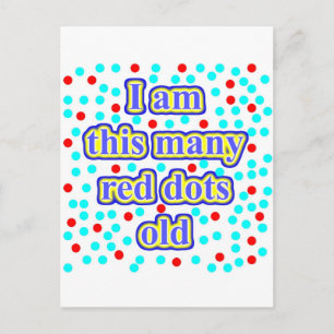 30 Red Dots Old Postcard