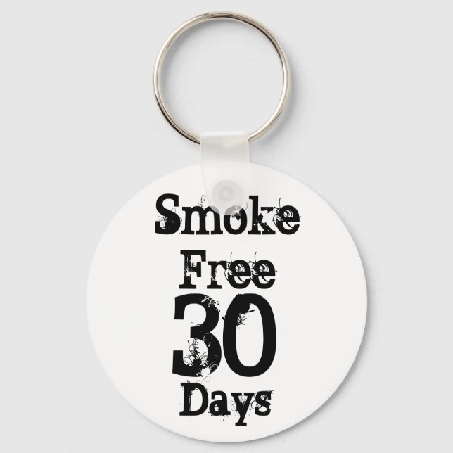 30 , Smoke Free , Days Key Ring (Front)