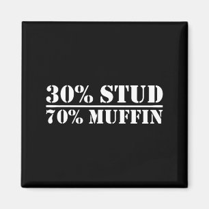 30% Stud 70% Muffin Funny Father's Day Valentines  Magnet