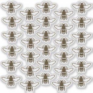 30 Stylized Honeybee Waterproof Transparent Apiary