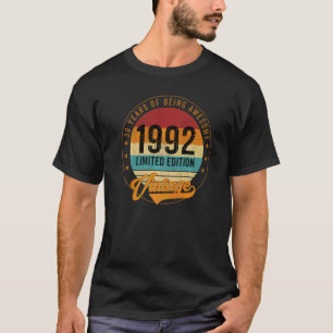 30 Th Birthday Vintage 1992 Vintage 30 Years Old T-Shirt