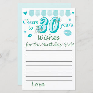 30 th Wishes for the birthday girl