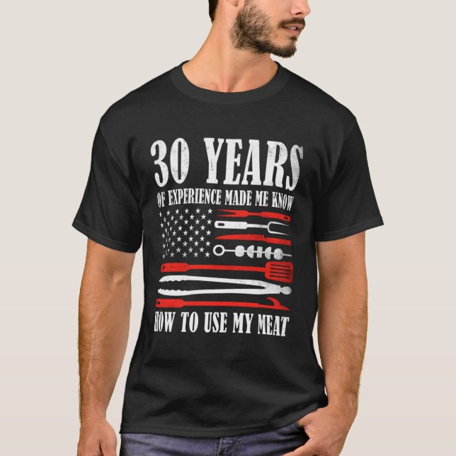 30 Us Flag Grilling Barbecue T-Shirt (Front)