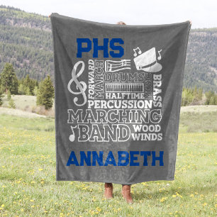 30"x40" School Band Stadium Fleece Blanket