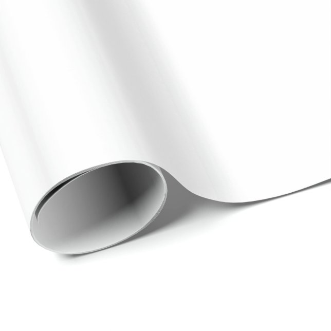 30 x 6 Glossy Blank White Wrapping Paper (Roll Corner)