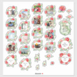 30 x WEDDING Journal Planner Red Roses Photo Text<br><div class="desc">Replace these 16 photos with your own wedding photos to decorate your journal, planner, scrapbook as desired! The photos have a botanical red roses, floral border for extra decoration, other foliage borders are available. Add photos of your wedding, cake, cars, flowers, vows and more and decorate your journal or wedding...</div>