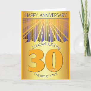 30 Year 12 Step Recovery Anniversary Customized Card