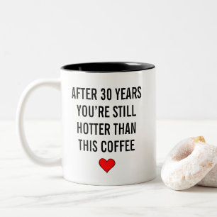 30 Year Anniversary Two-Tone Coffee Mug