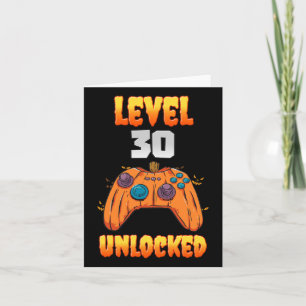 30 Year Old 30th Birthday Level 30 Unlocked Video  Card