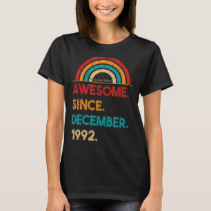 30 Year Old Awesome Since December 1992  30th Birt T-Shirt