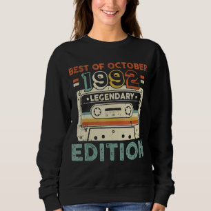 30 Year Old Awesome Since October 1992 30th Birth Sweatshirt
