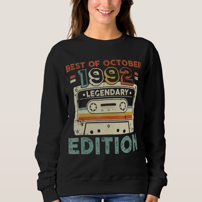 30 Year Old  Awesome Since October 1992 30th Birth Sweatshirt (Front)