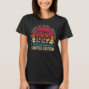 30 Year Old Awesome Since September 1992 30th Bi T-Shirt