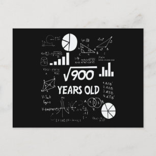 30 Year Old Bday Math Teacher 30th Birthday Gift Postcard