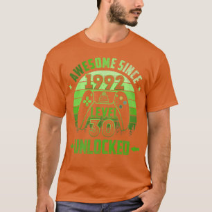 30 Year Old Gifts Video Game 1992 Unlocked 30th Bi T-Shirt