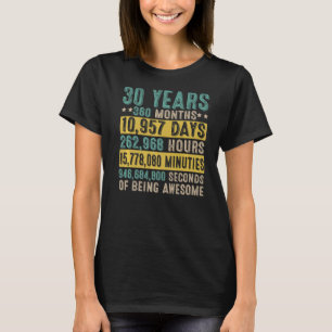 30 Year Old Gifts Vintage Awesome 30th Birthday Co T-Shirt