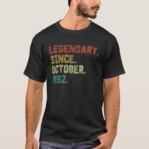 30 Year Old Legend Since October 1992 30th Birthd T-Shirt
