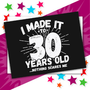 30 Year Old Sarcastic Meme Funny 30th Birthday Postcard