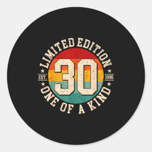 30 year old vintage 1996 limited edition 30th classic round sticker