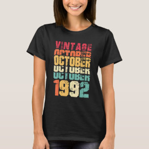 30 Year Old Vintage October 1992 30th Birthday Men T-Shirt