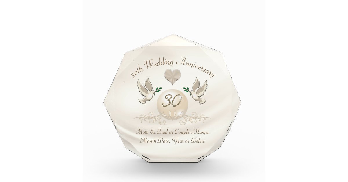 30 Yr Wedding Anniversary Gifts
 30 Year Wedding Anniversary Gift for Parents