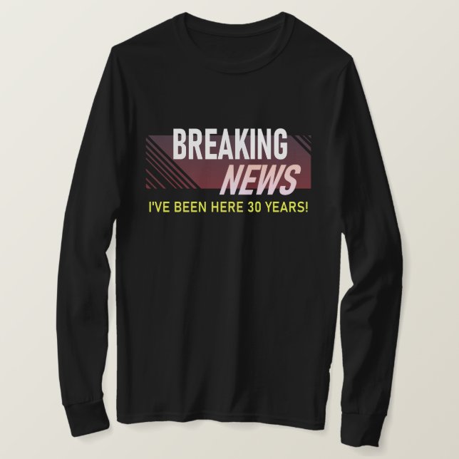 30 Year Work Anniversary 30th Employee T-Shirt (Design Front)