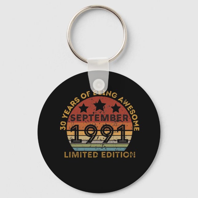 30 Years Of Being Awesome September 1991 Key Ring (Front)